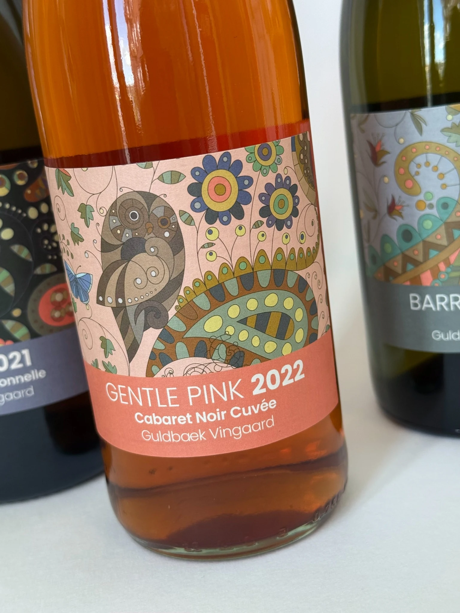 Nærbillede af etiketten Gentle Pink